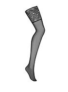Stockings i skir mesh med bred spetskant, elegant design